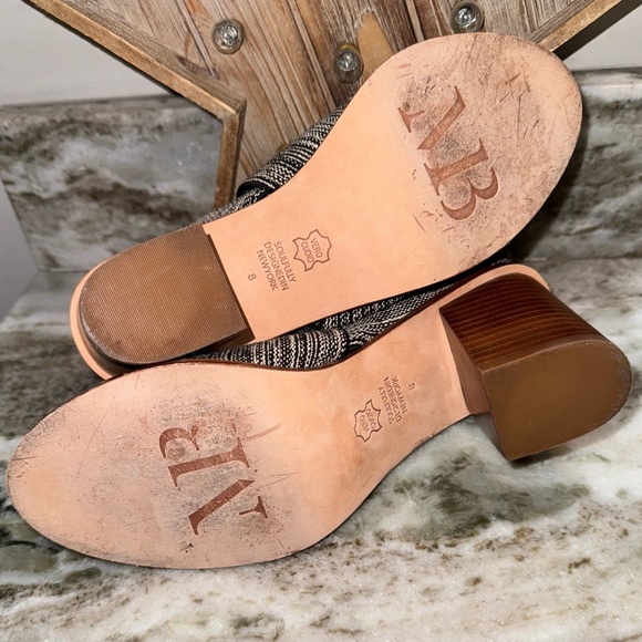 Matt Bernson Jette Black/ White Open toe Heel Bootie 8 - Picture 3 of 10